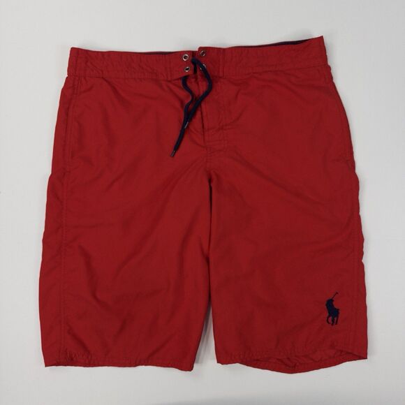 Polo Ralph Lauren Big Boys Big Pony Swim Trunks Red Size XL (18-20) Shorts - Picture 1 of 8
